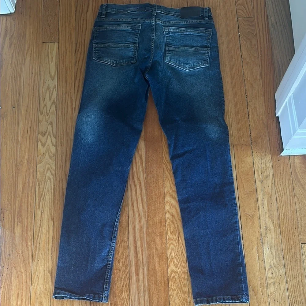 Blue Slim Fit Jeans with Vintage Fading